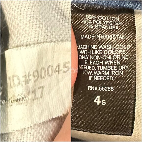 Express Mid-Rise Ripped Distressed Cropped Legging Jeans Size 4 - Picture 6 of 7